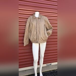 Mens Vintage Leather Tan Jacket Summit By Robert Comstock